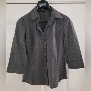 Express Women’sBlack and White Striped Shirt